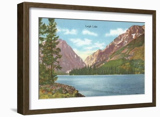 Leigh Lake, Grand Teton-null-Framed Premium Giclee Print