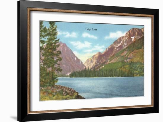 Leigh Lake, Grand Teton-null-Framed Art Print