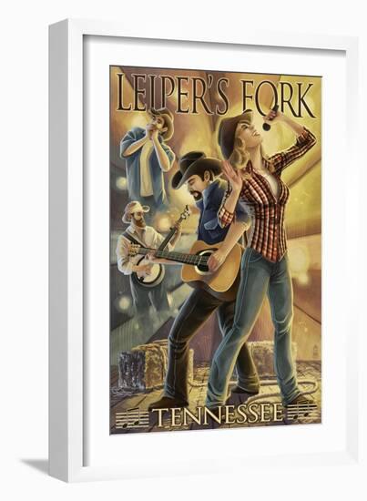 Leiper's Fork, Tennessee - Country Band-Lantern Press-Framed Art Print