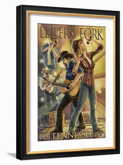 Leiper's Fork, Tennessee - Country Band-Lantern Press-Framed Art Print