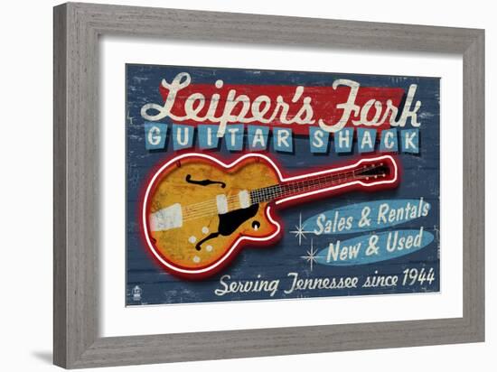 Leiper's Fork, Tennessee - Guitar Shack-Lantern Press-Framed Art Print