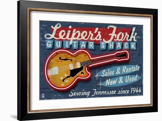 Leiper's Fork, Tennessee - Guitar Shack-Lantern Press-Framed Art Print