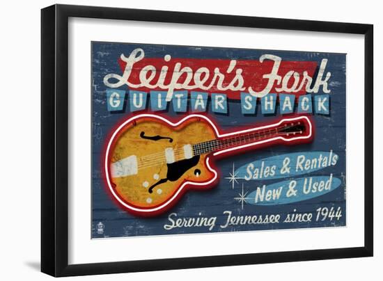 Leiper's Fork, Tennessee - Guitar Shack-Lantern Press-Framed Art Print