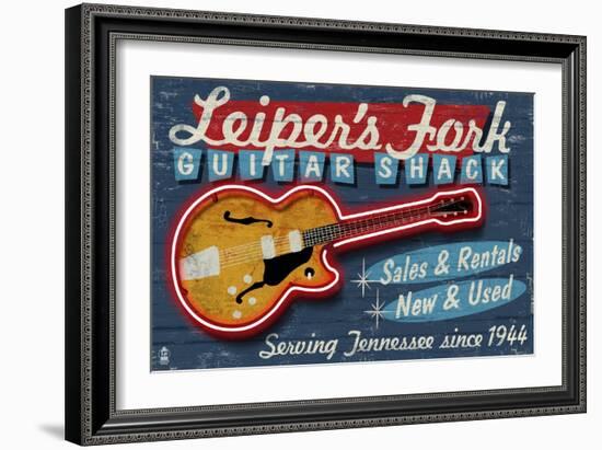 Leiper's Fork, Tennessee - Guitar Shack-Lantern Press-Framed Art Print