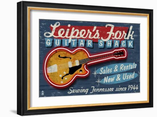 Leiper's Fork, Tennessee - Guitar Shack-Lantern Press-Framed Art Print