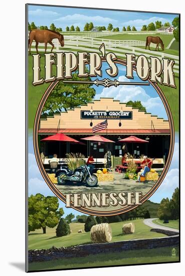 Leiper's Fork, Tennessee - Montage Scenes-Lantern Press-Mounted Art Print