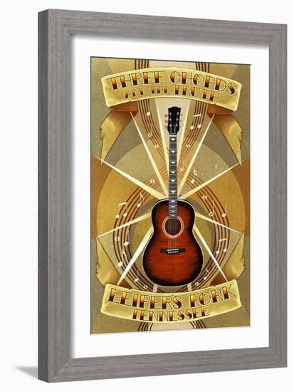 Leiper's Fork, Tennessee - Three Chords and the Truth-Lantern Press-Framed Art Print