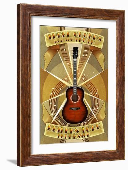 Leiper's Fork, Tennessee - Three Chords and the Truth-Lantern Press-Framed Art Print