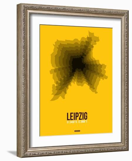 Leipzig Radiant Map 1-NaxArt-Framed Art Print