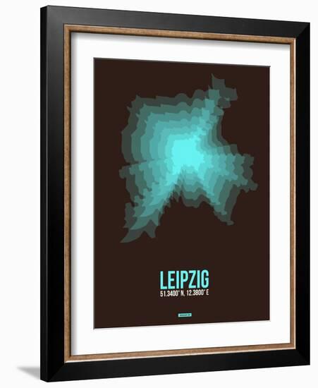 Leipzig Radiant Map 2-NaxArt-Framed Art Print