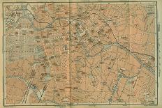 Map of Berlin Center, from a Travel Guide Baedeker's Northeast Germany, 1892-Leipzig Wagner & Debes-Framed Premier Image Canvas