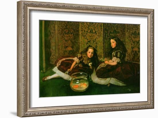 Leisure Hours-John Everett Millais-Framed Art Print