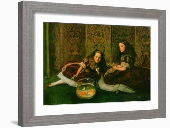 Leisure Hours-John Everett Millais-Framed Art Print