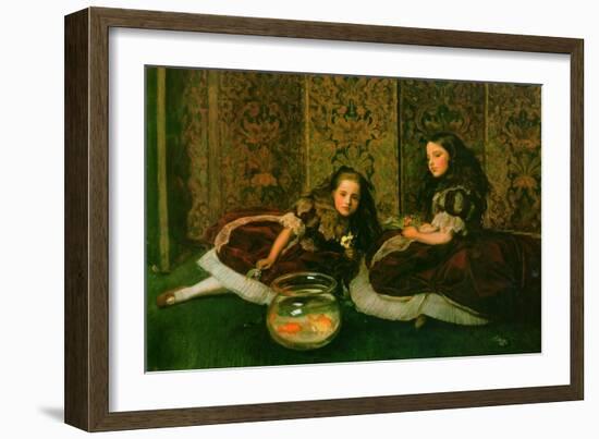 Leisure Hours-John Everett Millais-Framed Art Print