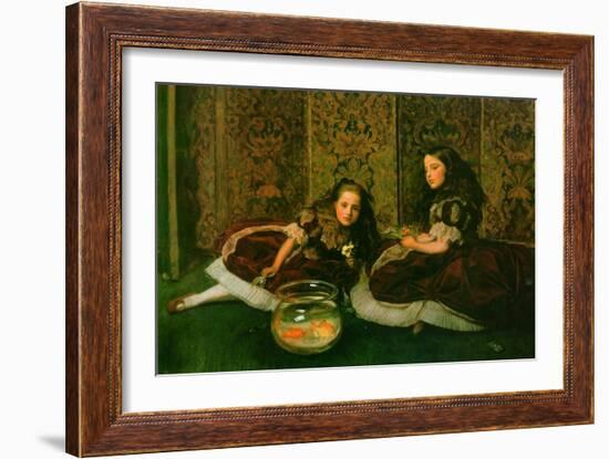 Leisure Hours-John Everett Millais-Framed Art Print