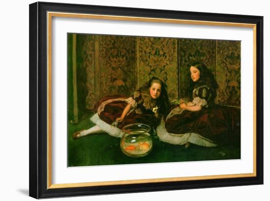 Leisure Hours-John Everett Millais-Framed Art Print