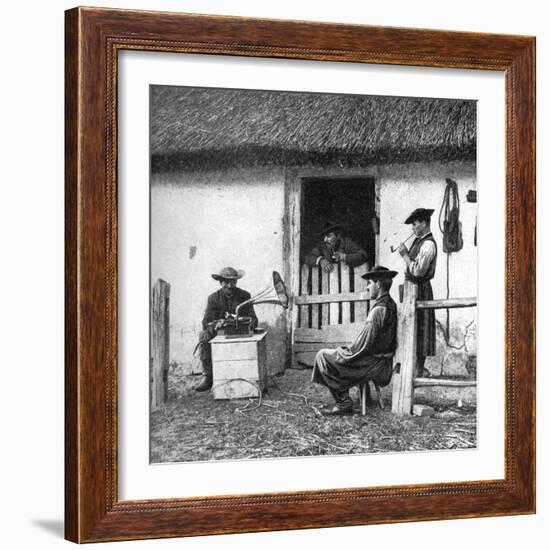 Leisure Time for Cowherds, Hungary, 1922-AW Cutler-Framed Giclee Print