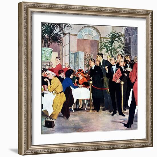 "Leisurely Lunch", February 28, 1959-George Hughes-Framed Giclee Print