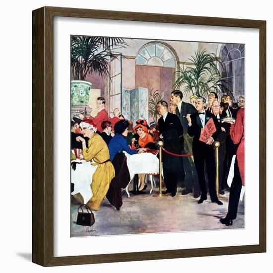 "Leisurely Lunch", February 28, 1959-George Hughes-Framed Giclee Print