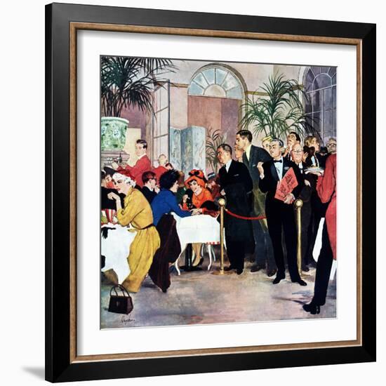 "Leisurely Lunch", February 28, 1959-George Hughes-Framed Giclee Print