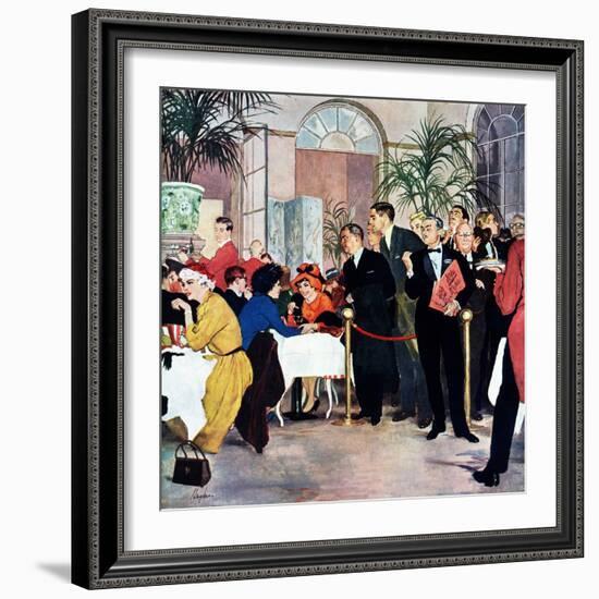 "Leisurely Lunch", February 28, 1959-George Hughes-Framed Giclee Print