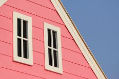 Gable Roof with White Windows on Wooden House-leisuretime70-Framed Photographic Print