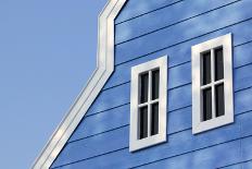 Gable Roof with White Windows on Wooden House-leisuretime70-Laminated Photographic Print