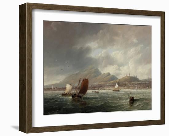 Leith and Edinburgh from the Firth of Forth, 1847-John Wilson Carmichael-Framed Giclee Print