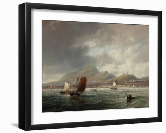 Leith and Edinburgh from the Firth of Forth, 1847-John Wilson Carmichael-Framed Giclee Print