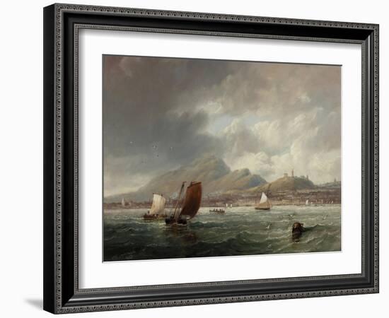 Leith and Edinburgh from the Firth of Forth, 1847-John Wilson Carmichael-Framed Giclee Print