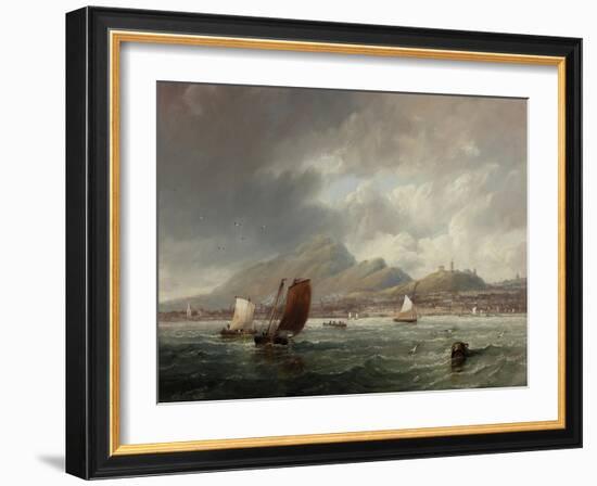 Leith and Edinburgh from the Firth of Forth, 1847-John Wilson Carmichael-Framed Giclee Print