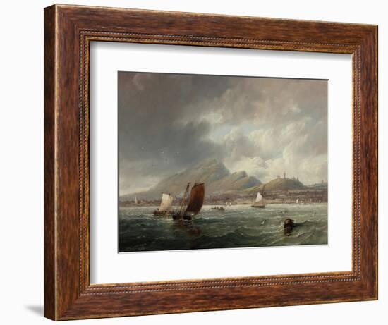 Leith and Edinburgh from the Firth of Forth, 1847-John Wilson Carmichael-Framed Giclee Print