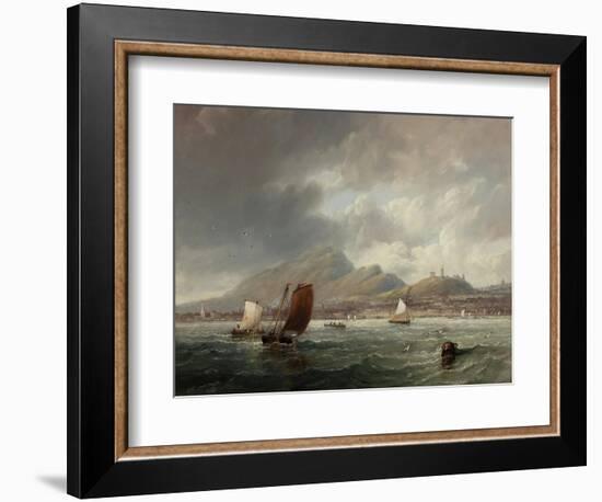 Leith and Edinburgh from the Firth of Forth, 1847-John Wilson Carmichael-Framed Giclee Print