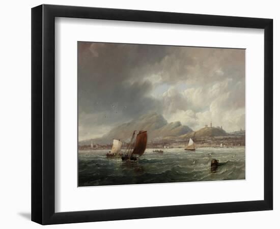 Leith and Edinburgh from the Firth of Forth, 1847-John Wilson Carmichael-Framed Giclee Print