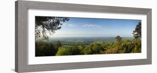 Leith Hill, Highest Point in SE England, View South Towards the South Down on a Summer Morning, Sur-John Miller-Framed Photographic Print