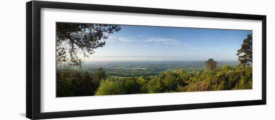 Leith Hill, Highest Point in SE England, View South Towards the South Down on a Summer Morning, Sur-John Miller-Framed Photographic Print