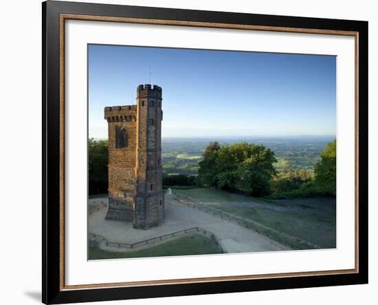 Leith Hill Tower, Highest Point in South East England, View Sout on a Summer Morning, Surrey Hills,-John Miller-Framed Photographic Print