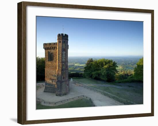 Leith Hill Tower, Highest Point in South East England, View Sout on a Summer Morning, Surrey Hills,-John Miller-Framed Photographic Print