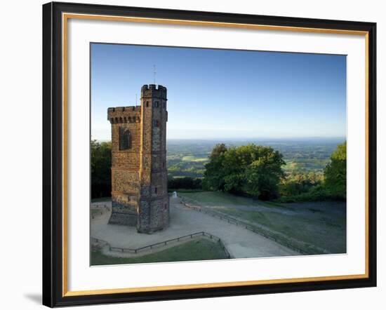 Leith Hill Tower, Highest Point in South East England, View Sout on a Summer Morning, Surrey Hills,-John Miller-Framed Photographic Print