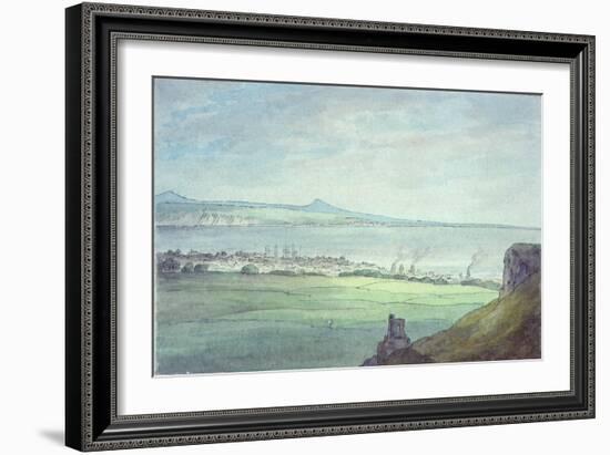 Leith, with Kirkaldy on the Coast of Fifeshire-John White Abbott-Framed Giclee Print