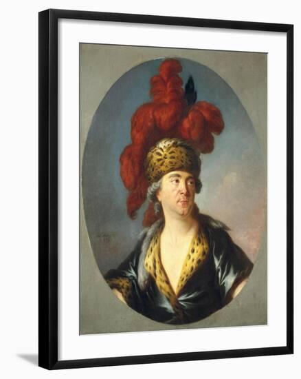 Lekain in Role of Genghis Khan in 'Orphelin De La Chine-Simon Bernard Lenoir-Framed Art Print