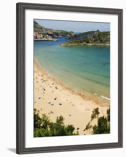 Lekeitio Beach, Basque Country, Euskadi, Spain-Christian Kober-Framed Photographic Print