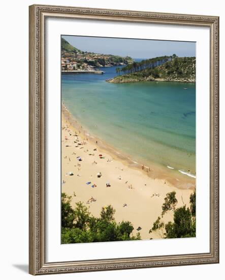 Lekeitio Beach, Basque Country, Euskadi, Spain-Christian Kober-Framed Photographic Print
