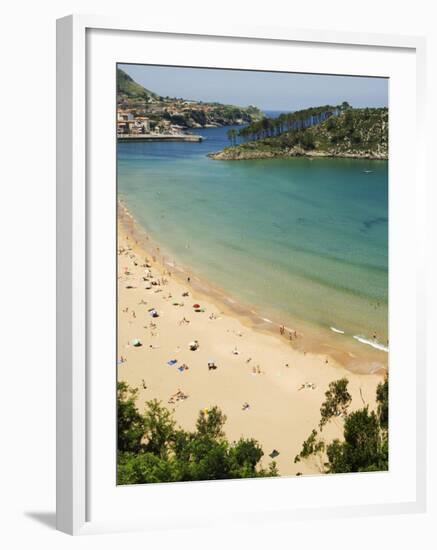 Lekeitio Beach, Basque Country, Euskadi, Spain-Christian Kober-Framed Photographic Print