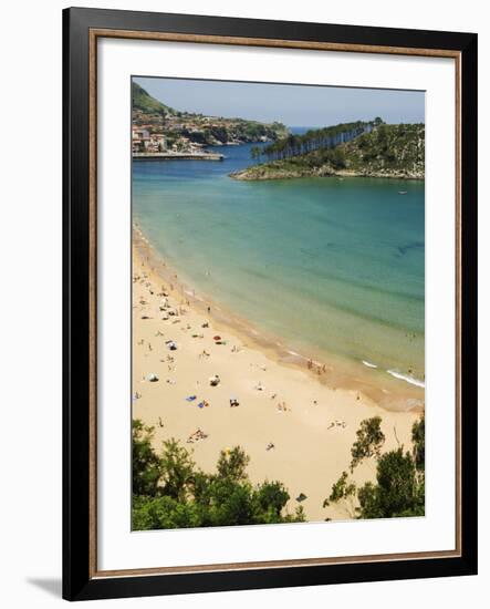 Lekeitio Beach, Basque Country, Euskadi, Spain-Christian Kober-Framed Photographic Print