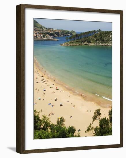 Lekeitio Beach, Basque Country, Euskadi, Spain-Christian Kober-Framed Photographic Print