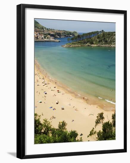 Lekeitio Beach, Basque Country, Euskadi, Spain-Christian Kober-Framed Photographic Print