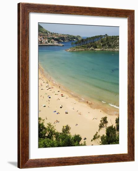 Lekeitio Beach, Basque Country, Euskadi, Spain-Christian Kober-Framed Photographic Print