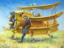 Pilot And His Plane-Leks-Art Print