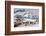 Lemaire Channel, Antarctica. Gentoo Penguin Colony with Icebergs-Janet Muir-Framed Photographic Print